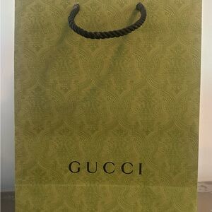 Gucci Olive Green Textured Tote